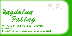 magdolna pallag business card